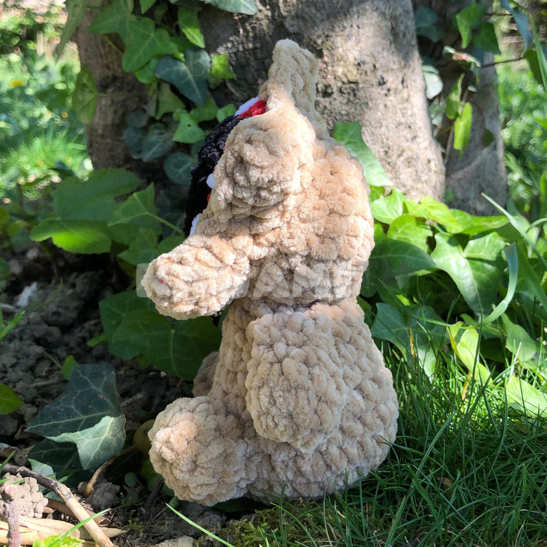 peluche crochet bebe demogorgon assis clair kawami