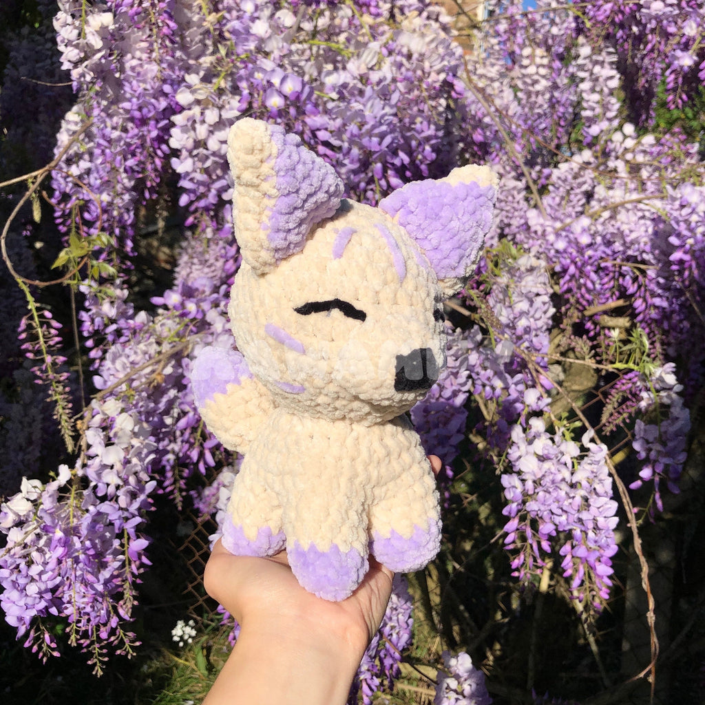 Peluche Kitsune Renard Japonais au crochet faite main - Kawami