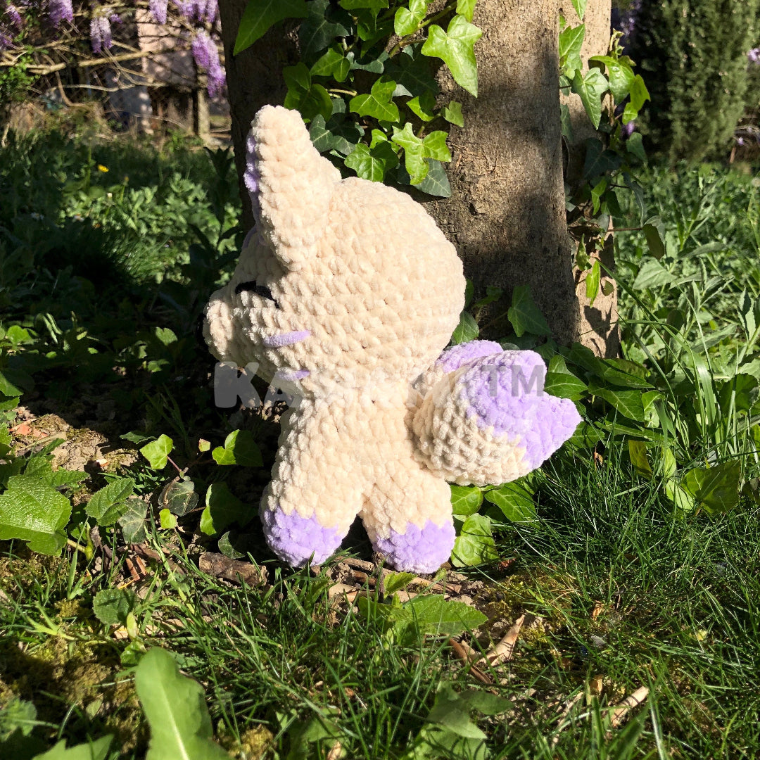 Peluche Kitsune Renard Japonais au crochet faite main - Kawami