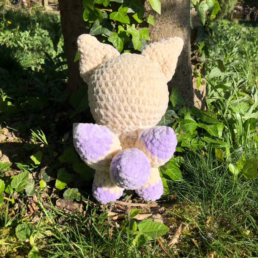 Peluche Kitsune Renard Japonais au crochet faite main - Kawami